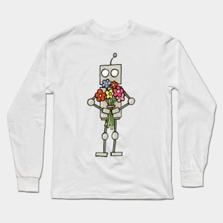 Cutebots Bouquet of Flowers Long Sleeve T-Shirt